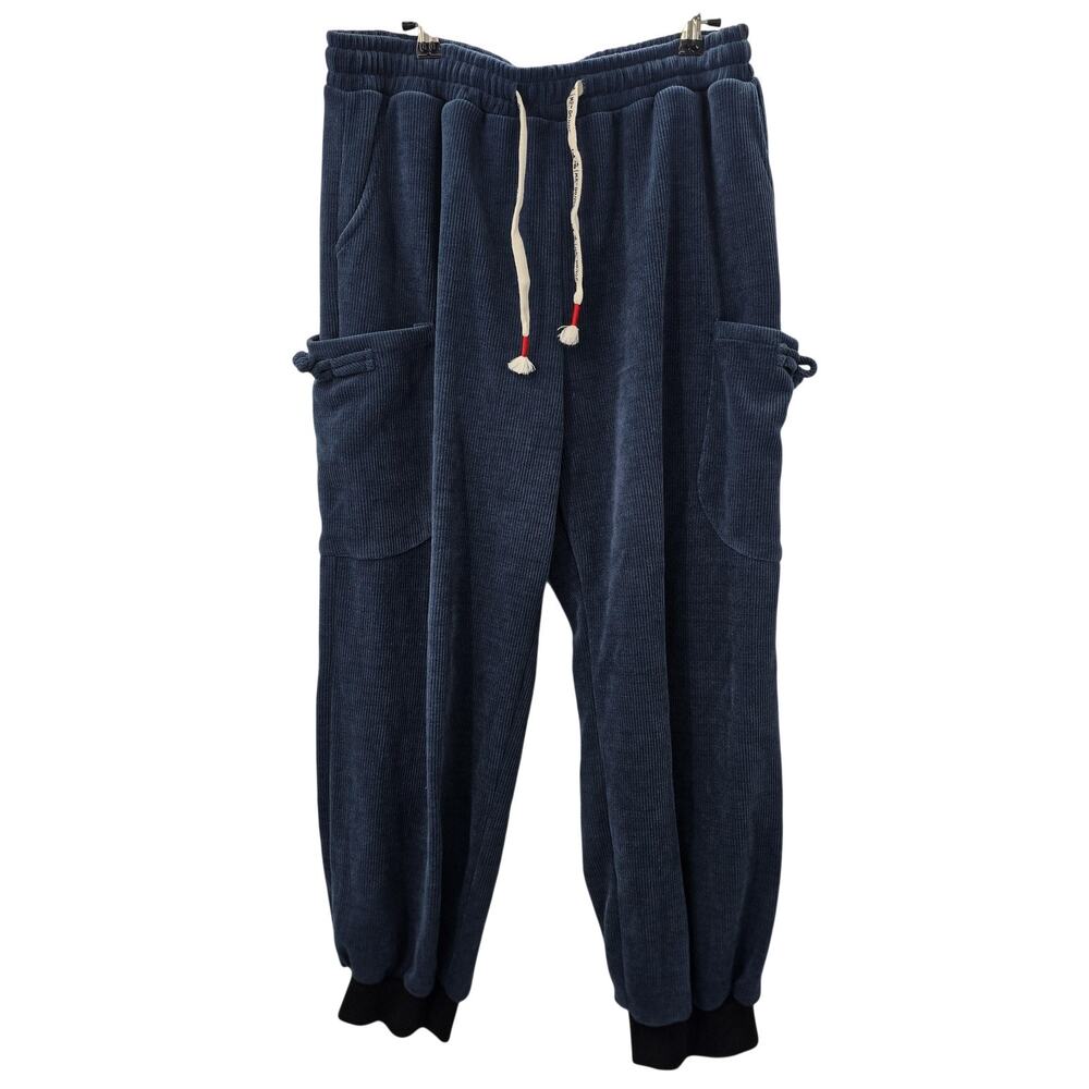Mr Donoo Mens 34 Blue Corduroy Japanese Jogger Pants